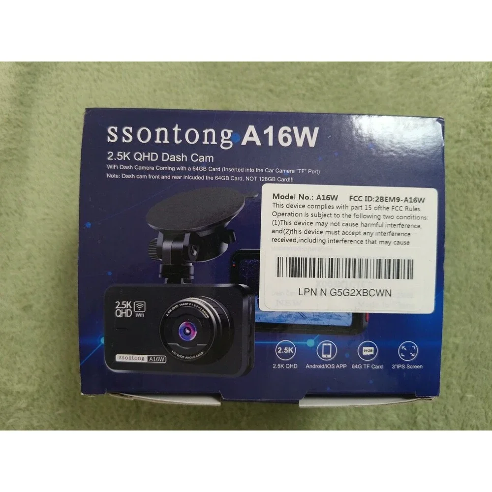 Ssontong A16W 2.5k dash camera QHD 3